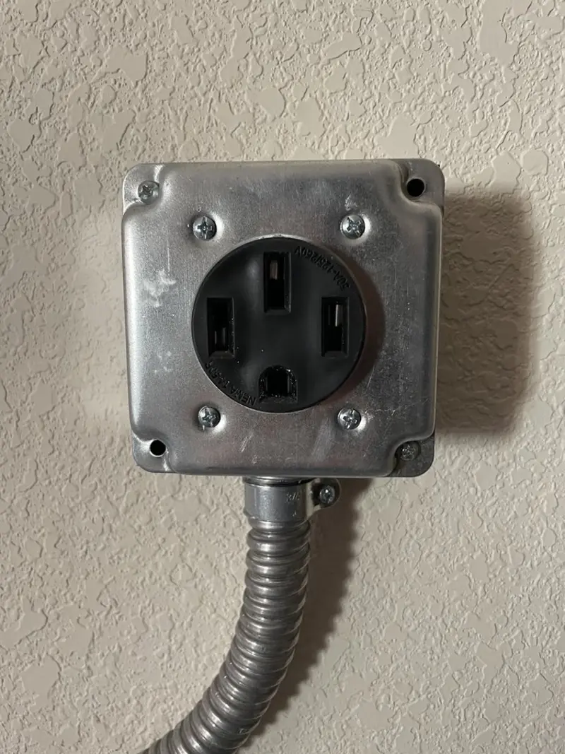NEMA 14-50 outlet installed for Electrical Panel Upgrade in Aumsville